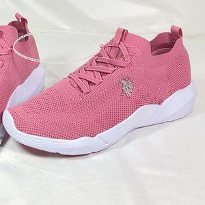 US Polo Assn Women's NW9189 Signa-Pink Lace Up Sneakers Shoes Size US 8.5